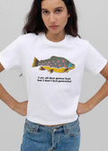 I Ate All That Power Bait But Dont Feel Powerful Chubby Brown Trout Cartoon shirt