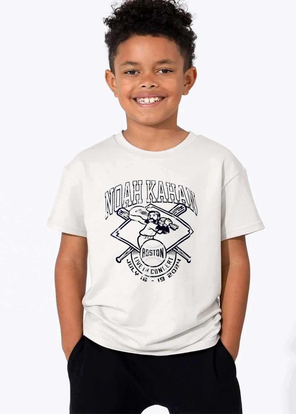 Boston Live In Concert July 18 19 Noah Kahan 2024 Distressed Baseball Player Guitar Crossed Bats shirt