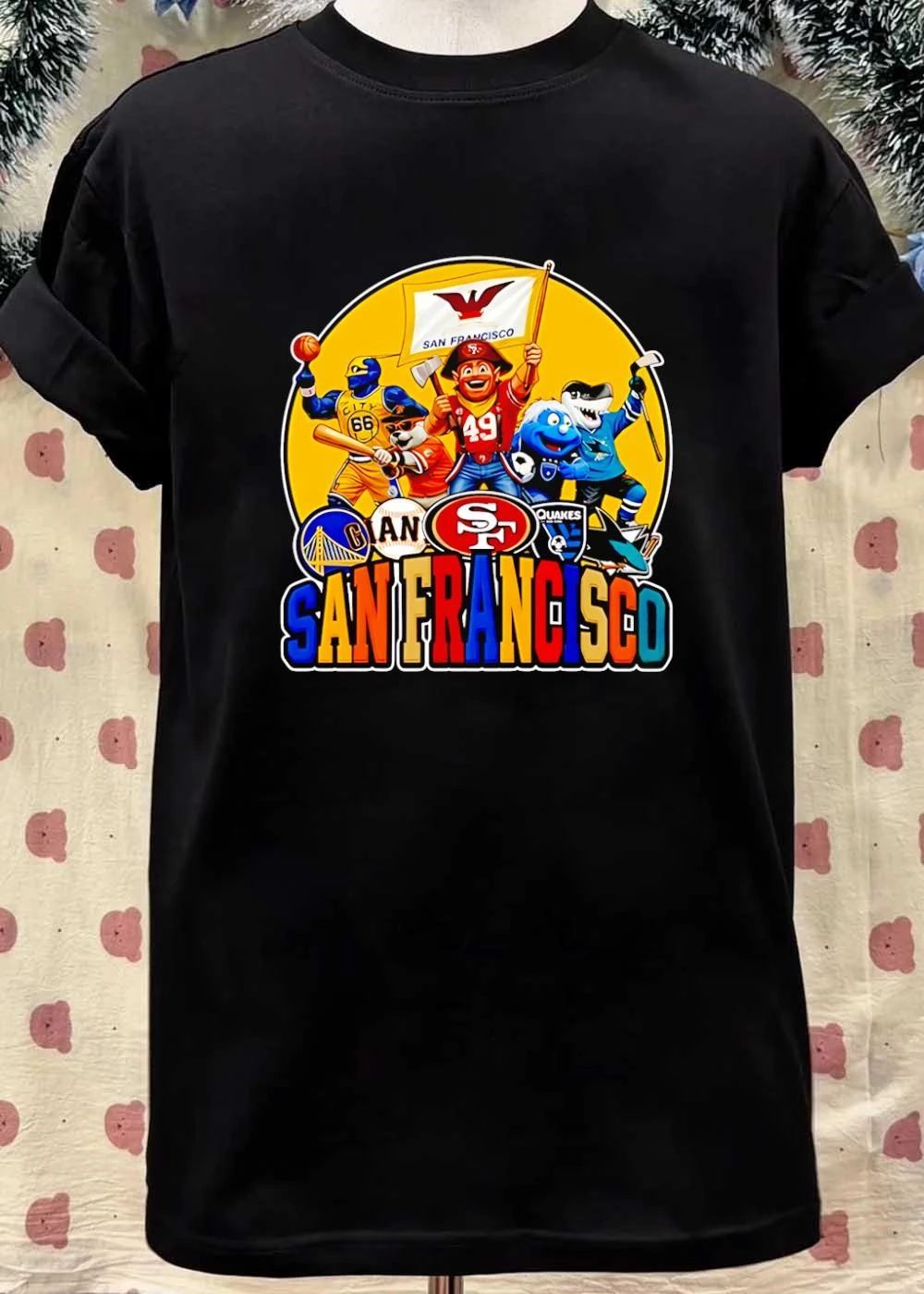 San Francisco Sports Fan Collage of Athletes and Mascots Shirt