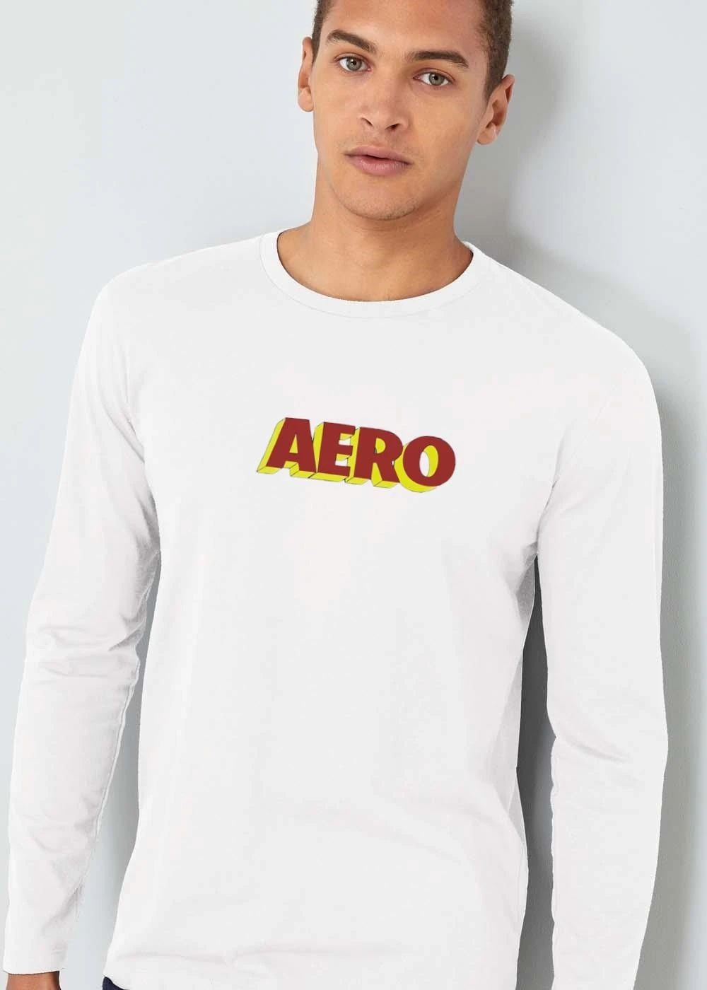 Aero Red Front Yellow Depth Black Outlines 3d Block Lettering Pop Art shirt
