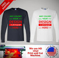 Personalized Custom Print Long Sleeve T Shirt Your Photo Your Text Logo New Gift