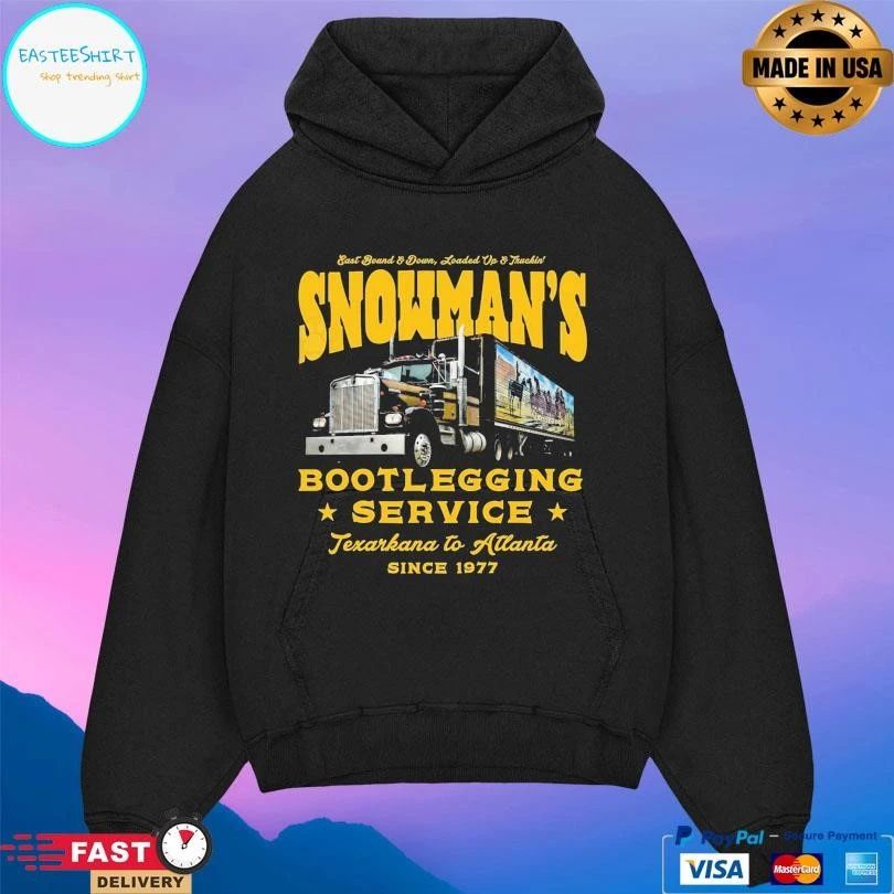 Snowman’s Bootlegging Service Texarkana To Atlanta Since 1977 East Bound And Down Loaded Op And Truckin’ T-shirts