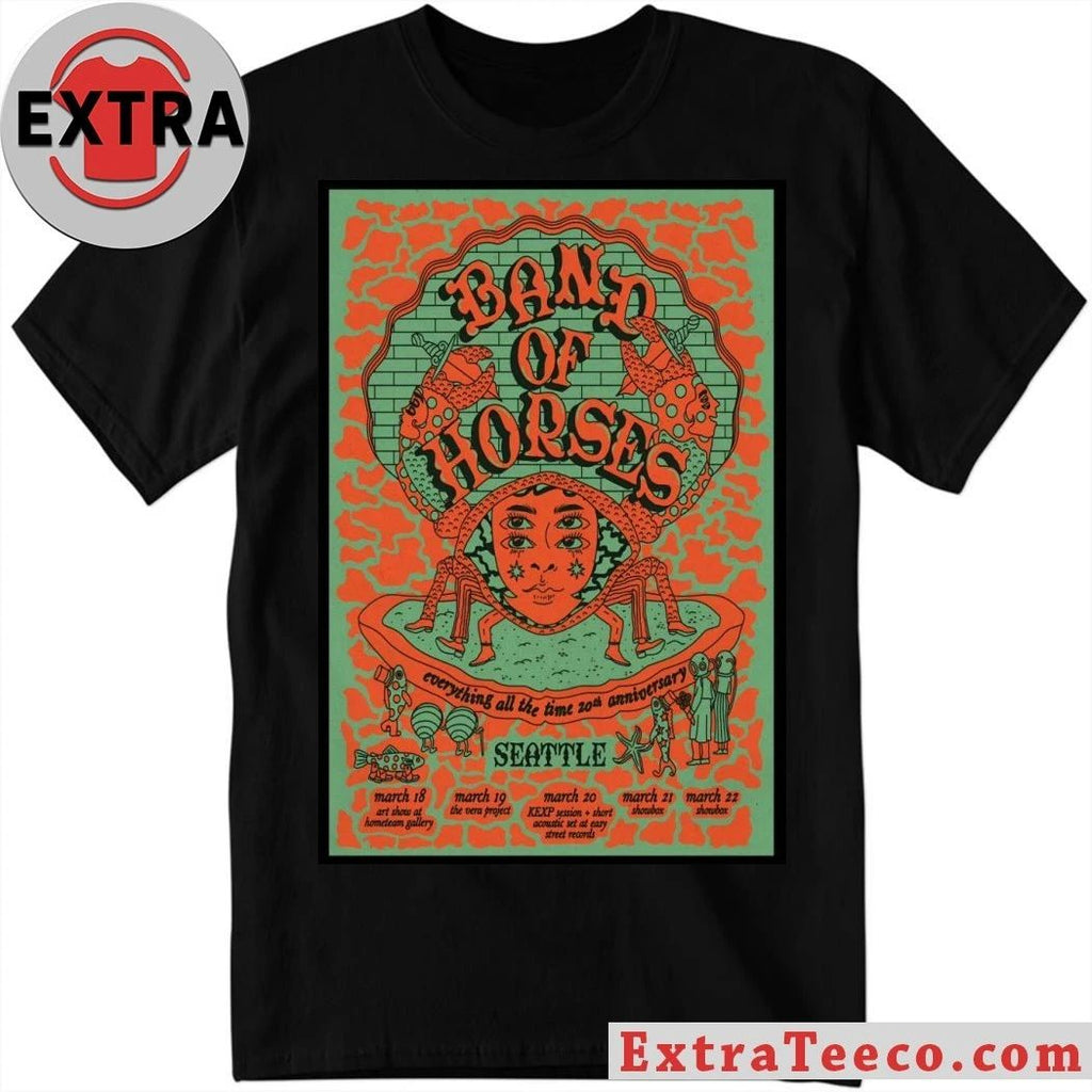 Band Of Horses Seattle WA 3-18 3-22-2026 Poster T-Shirt