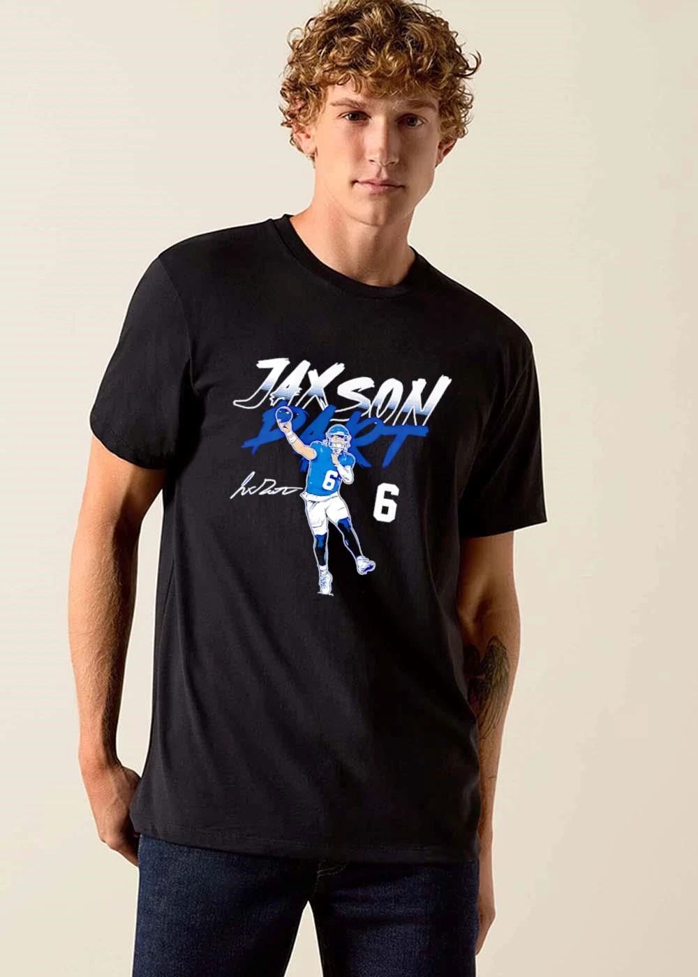 Jaxson Dart Number 6 Quarterback Throwing Football Brush Line Art shirt
