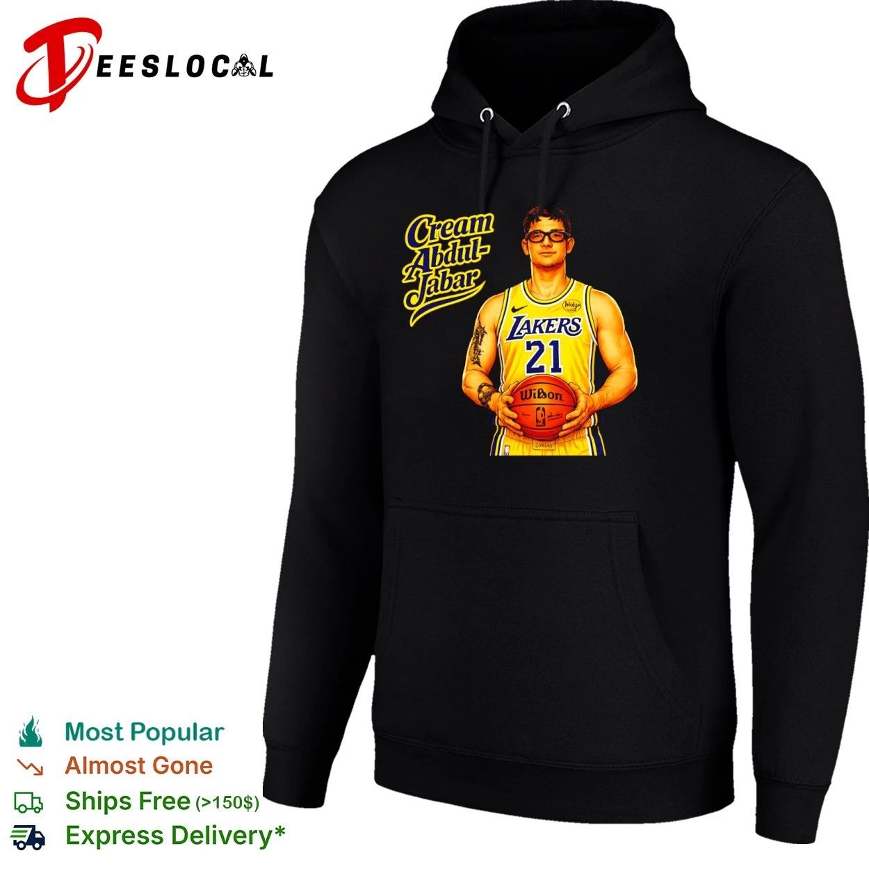 Cream Abdul-Jabar Los Angeles Lakers 21 T-shirt