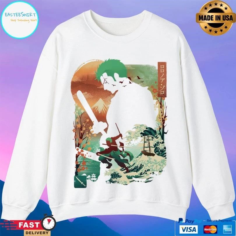Ukiyo Master Swordsman Roronoa Zoro T-shirts