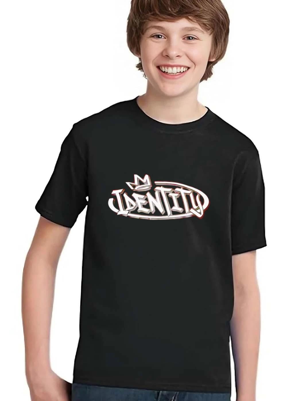 Identity White Graffiti Tag Crown Oval Frame Urban Streetwear Lettering shirt