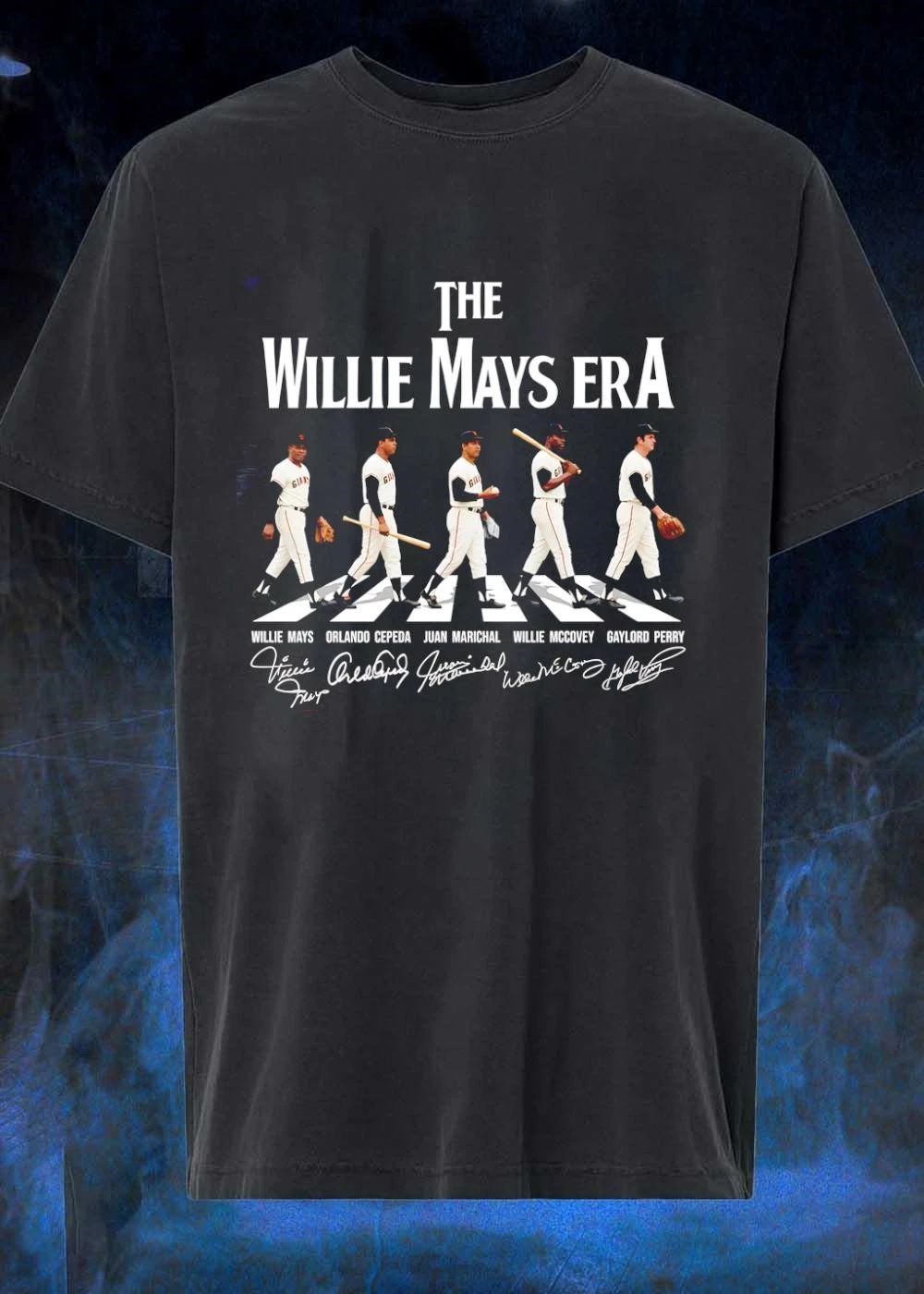 Willie Mays Orlando Cepeda Juan Marichal Willie McCovey Gaylord Perry The Willie Mays Era Giants shirt