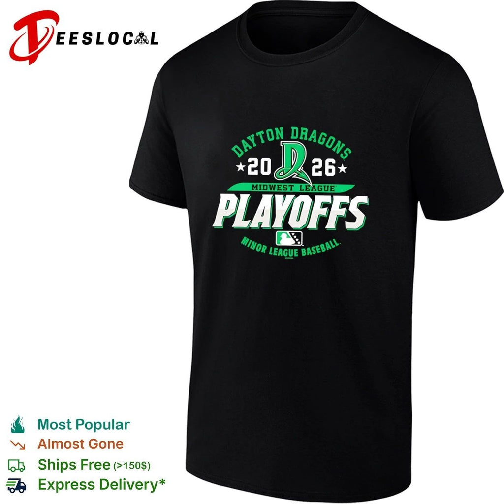 Dayton Dragons 2026 Midwest League Playoffs Minor League Baseball T-shirt