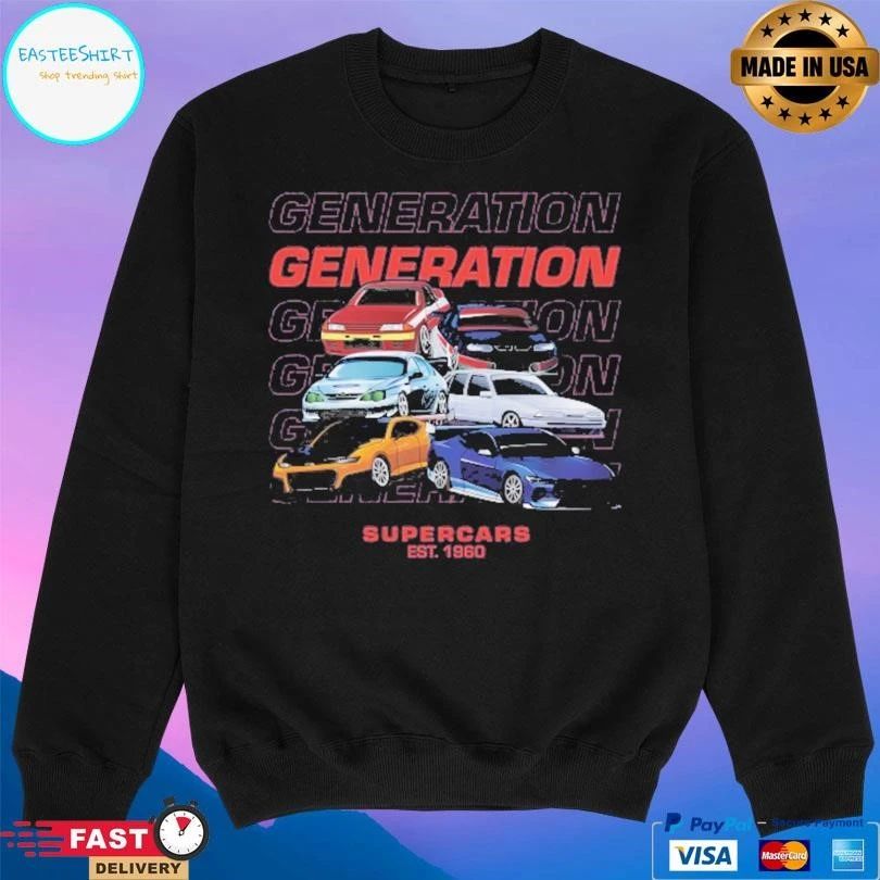 Generation Supercars Est 1960 T-shirts