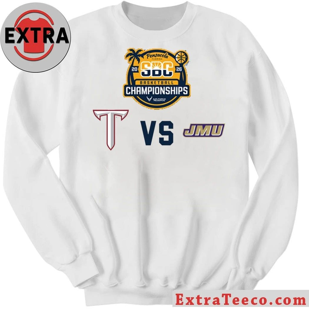 NCAA competition between Troy University and James Madison University Logo Shirt