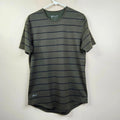Bylt Mens Drop Cut Short Sleeve Round Neck Striped Lux Tee Medium