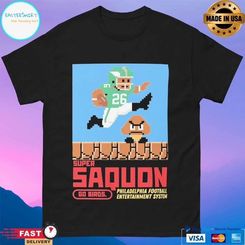 Super Saquon Bros Go Birds Philadelphia Football Entertainment System T-shirts