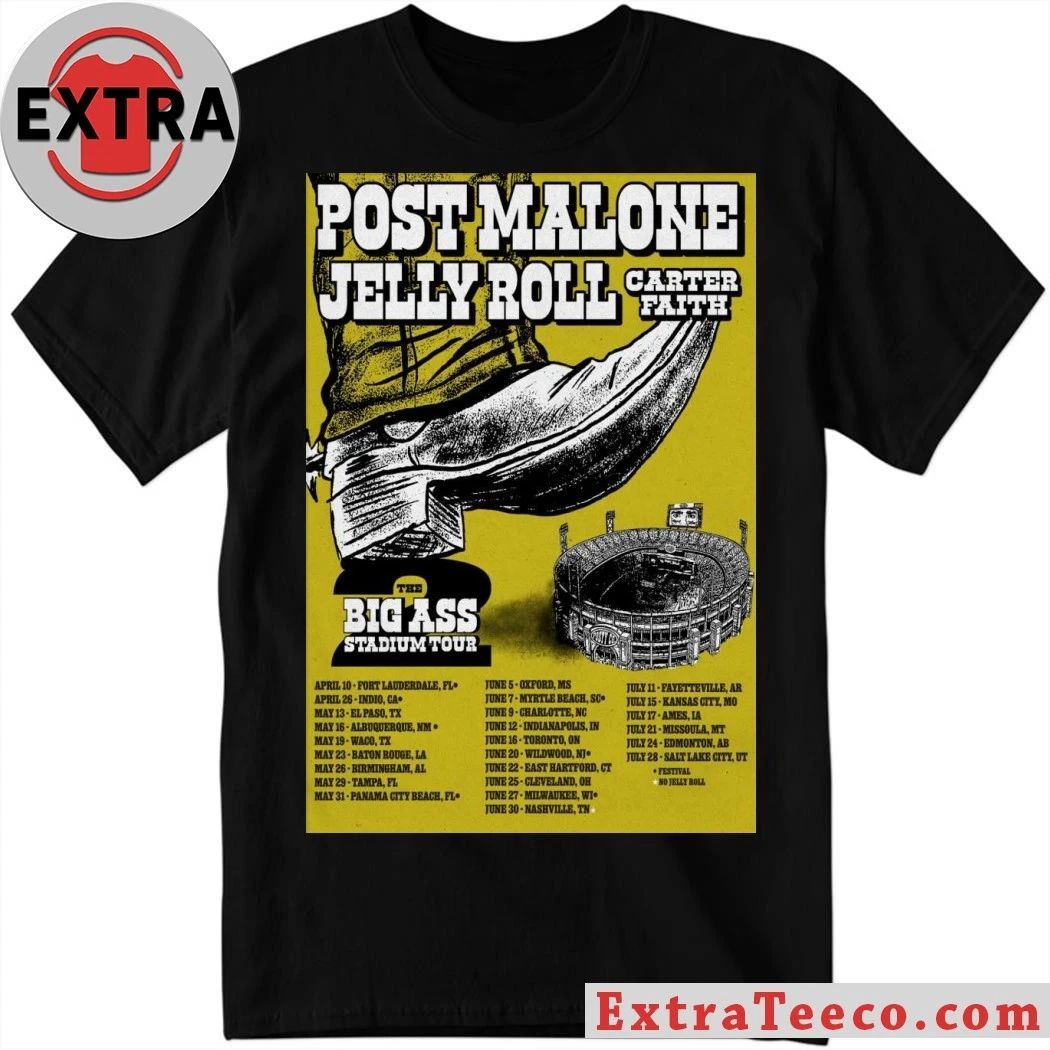 Post Malone Summer Tour 2026 Poster Shirt