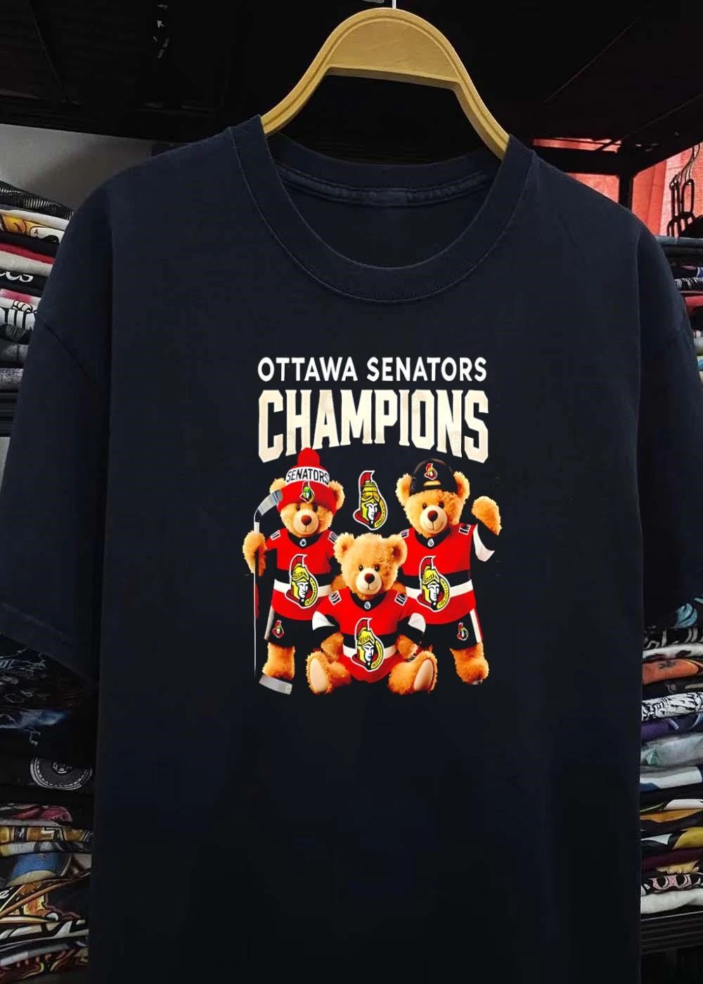Senators Teddy Bear Trio Ottawa Senators Champions shirt