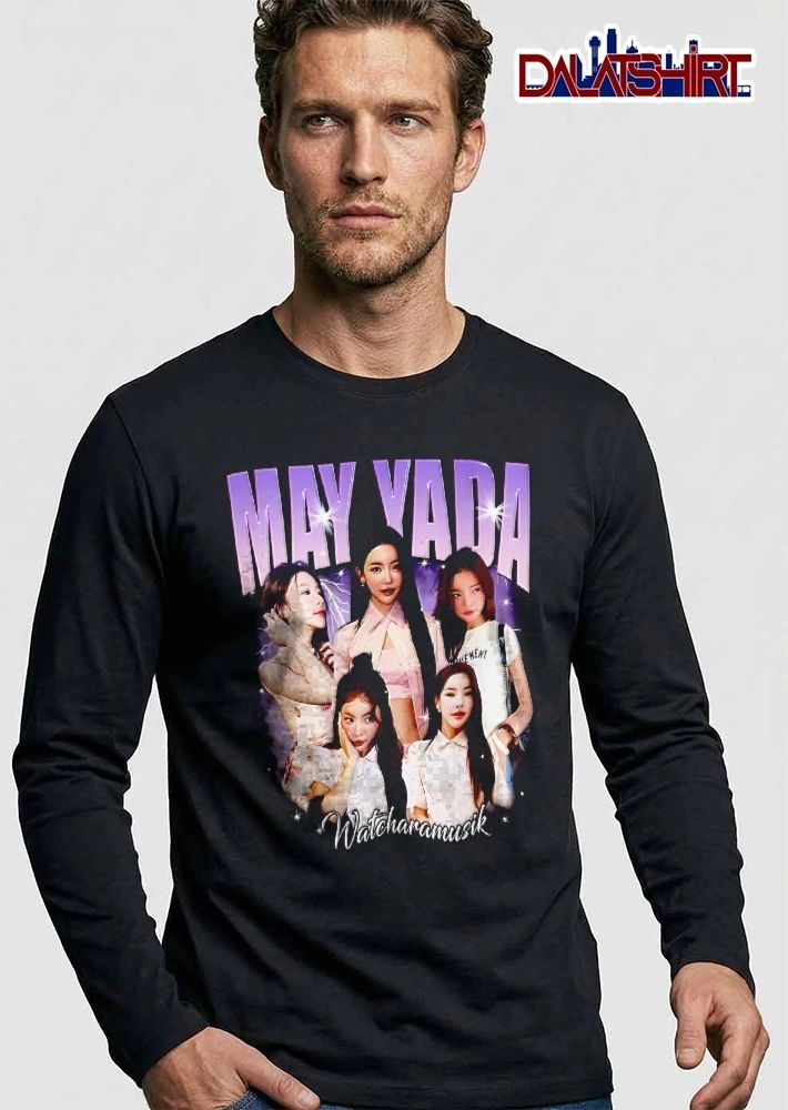 May Yada Watcharamusik Woman Collage Purple Lightning Sparkles 90s Bootleg shirt
