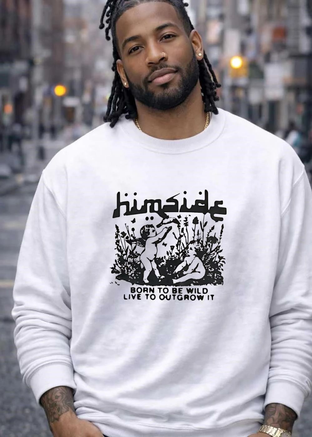 Himside Cherubs Playing Garden Born to be Wild Live to Outgrow It shirt