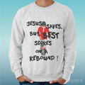 Felpa Man Light Sweater Light Grey " Sentence George Best God Goal "