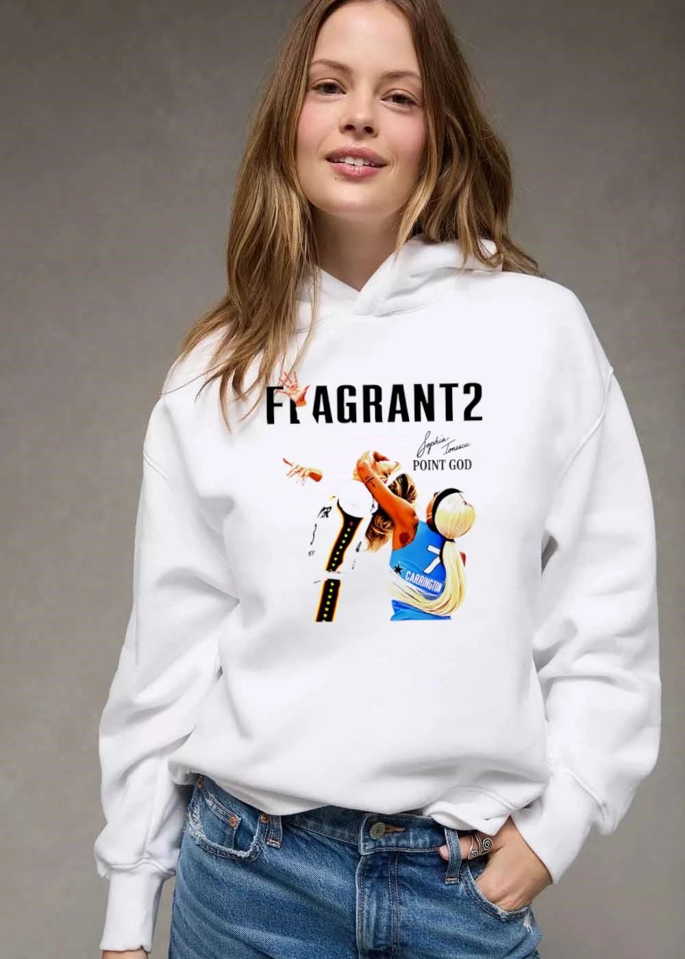 Flagrant 2 Point God Sophia Tomescu Carrington Bootleg Basketball Players Foul Contact Cutout shirt
