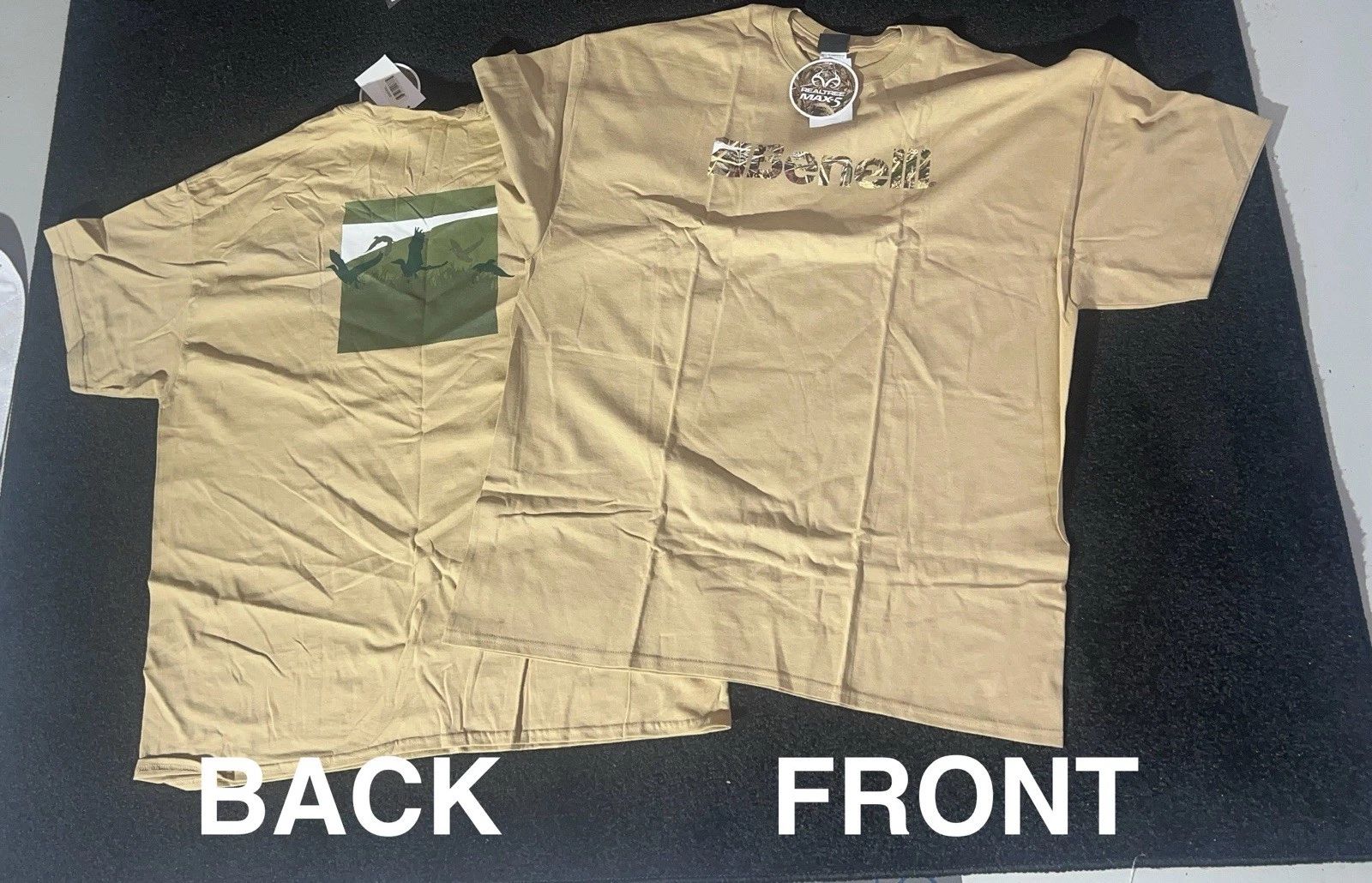 FDE Benelli Flyway T-Shirt with Realtree MAX-5 Logo, Tan XXL  CAMO