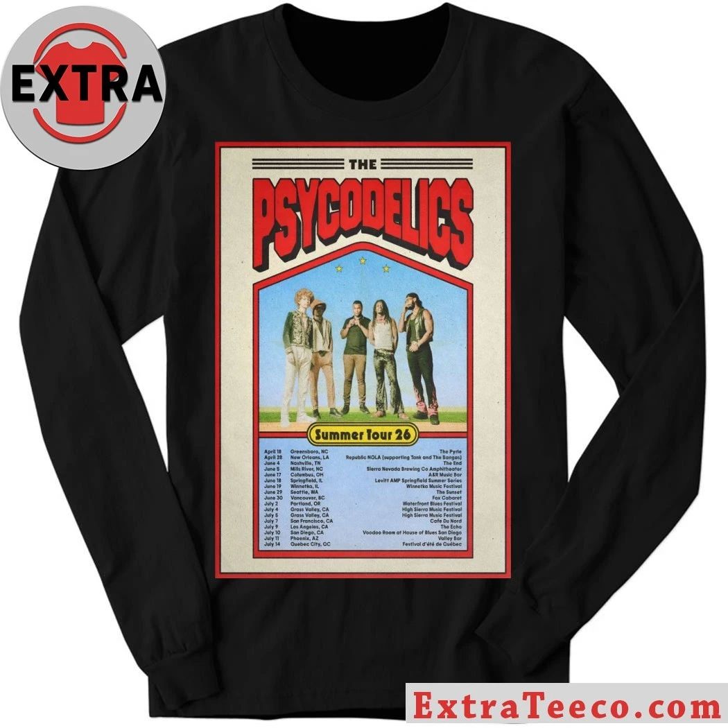 The Psycodelics 2026 Summer Tour Poster T-Shirt