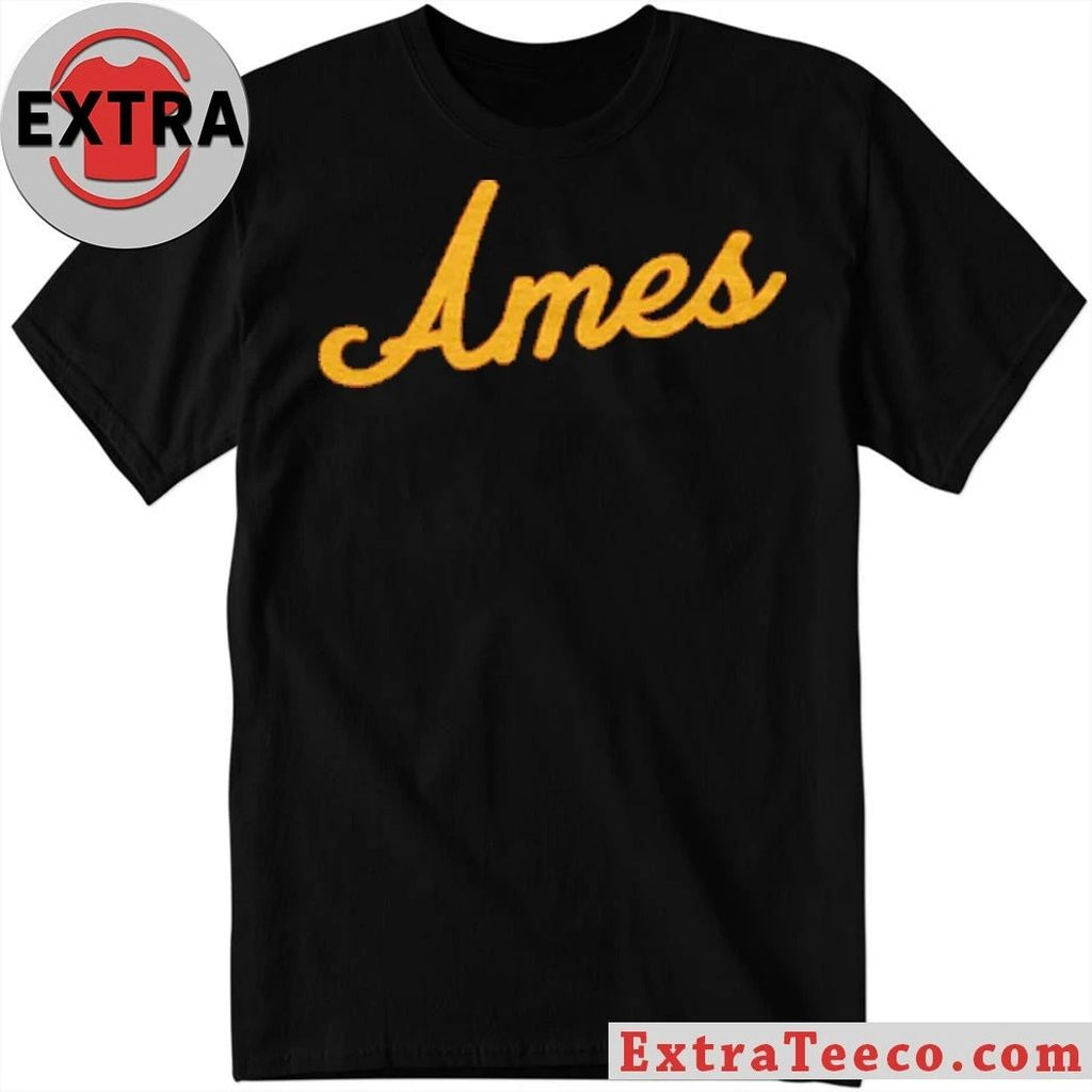 Ames Iowa Script Cardinal T-Shirt