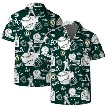 Oakland Athletics Baseball Fever Hawaiian Shirt
