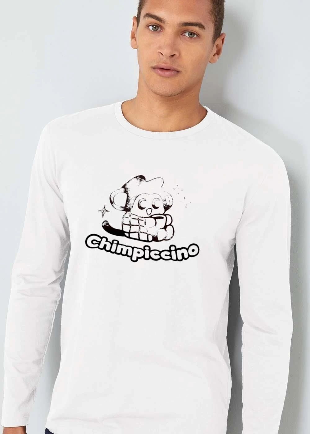 Chimpiccino Cartoon Chimpanzee Plaid Blanket Coffee Cup Distressed shirt