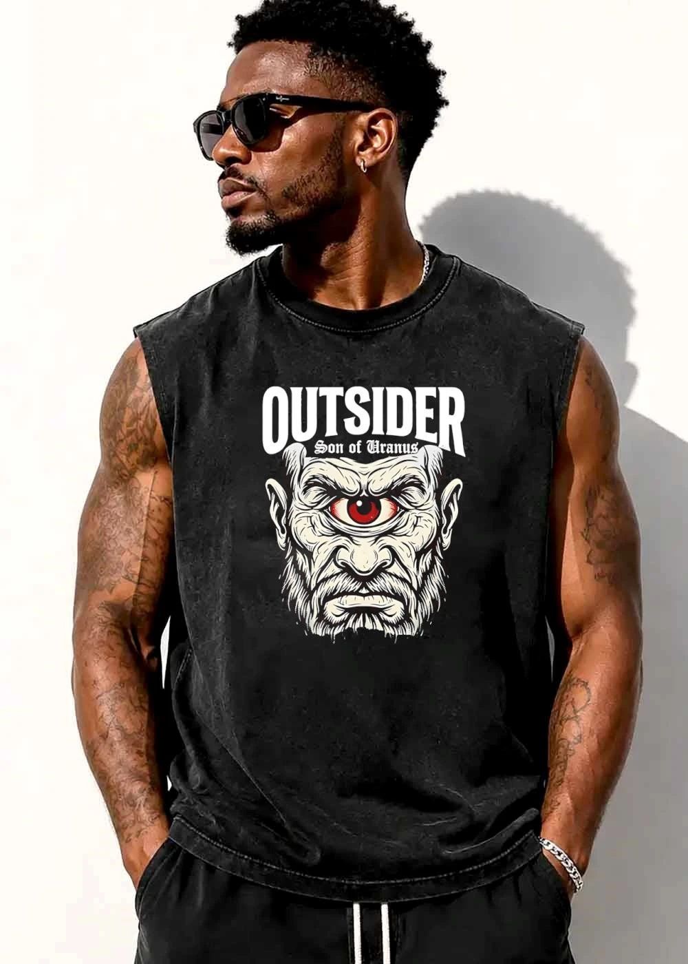 Outsider Son Of Uranus Bearded Cyclops Head Single Red Eye shirt