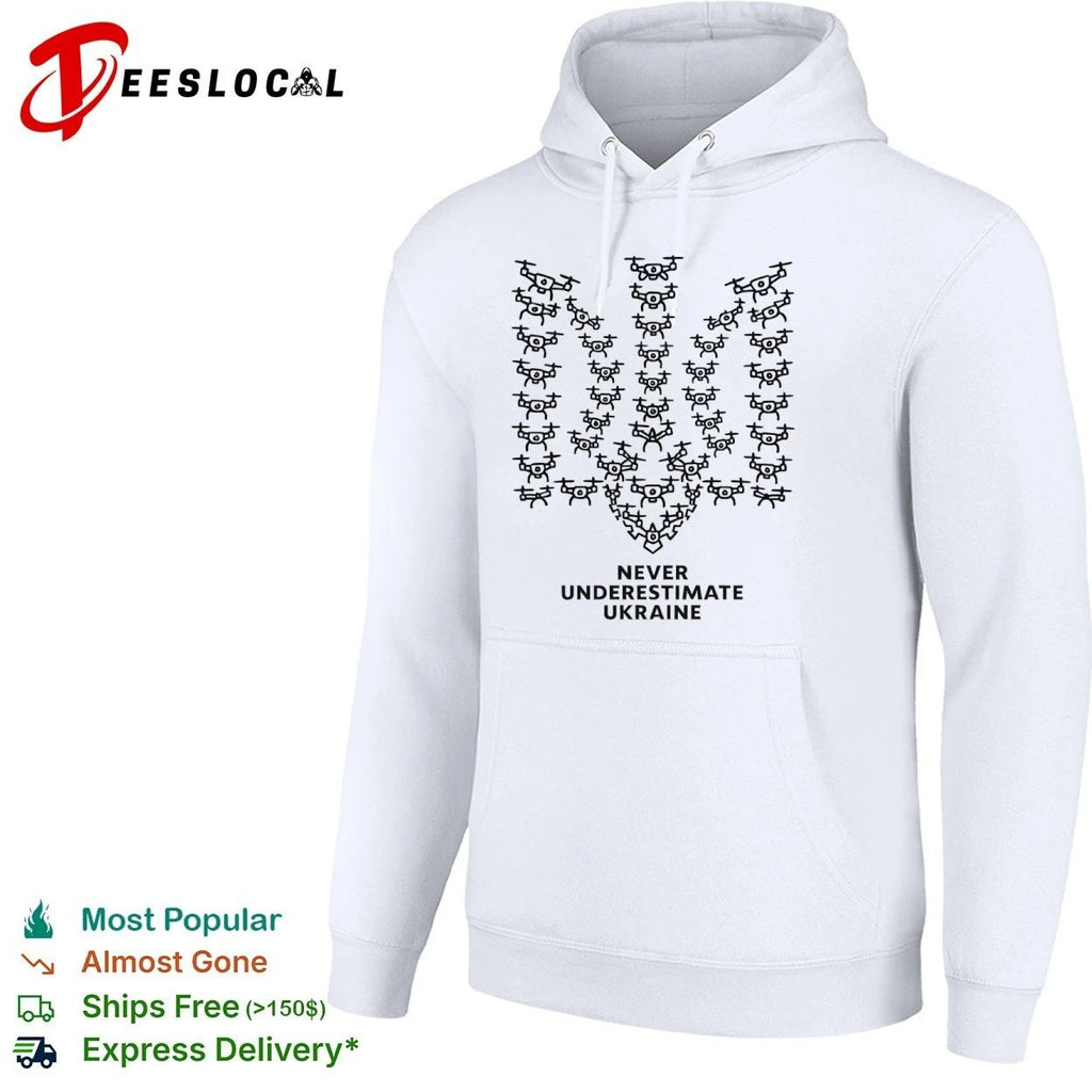Never Underestimate Ukraine Drones Trident T-shirt