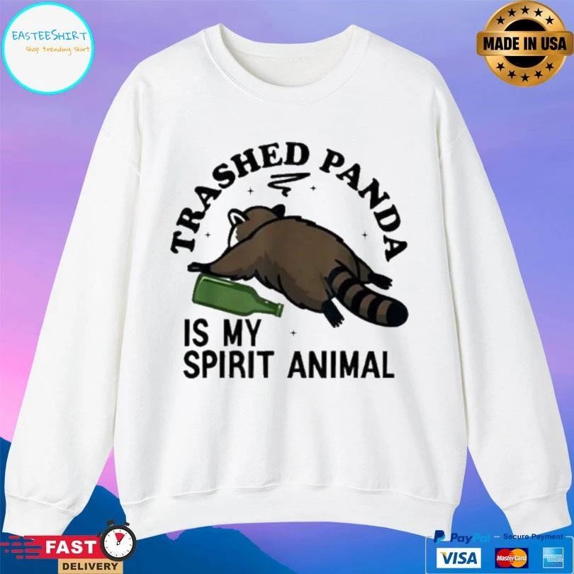 Trashed Panda Is My Spirit Animal Racoon Meme T-shirts