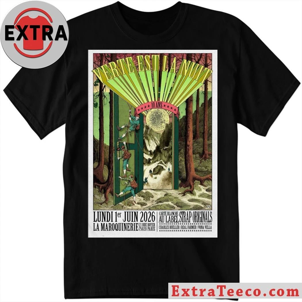 Verte Est La Nuit Paris France Jun 1 2026 Poster Shirt