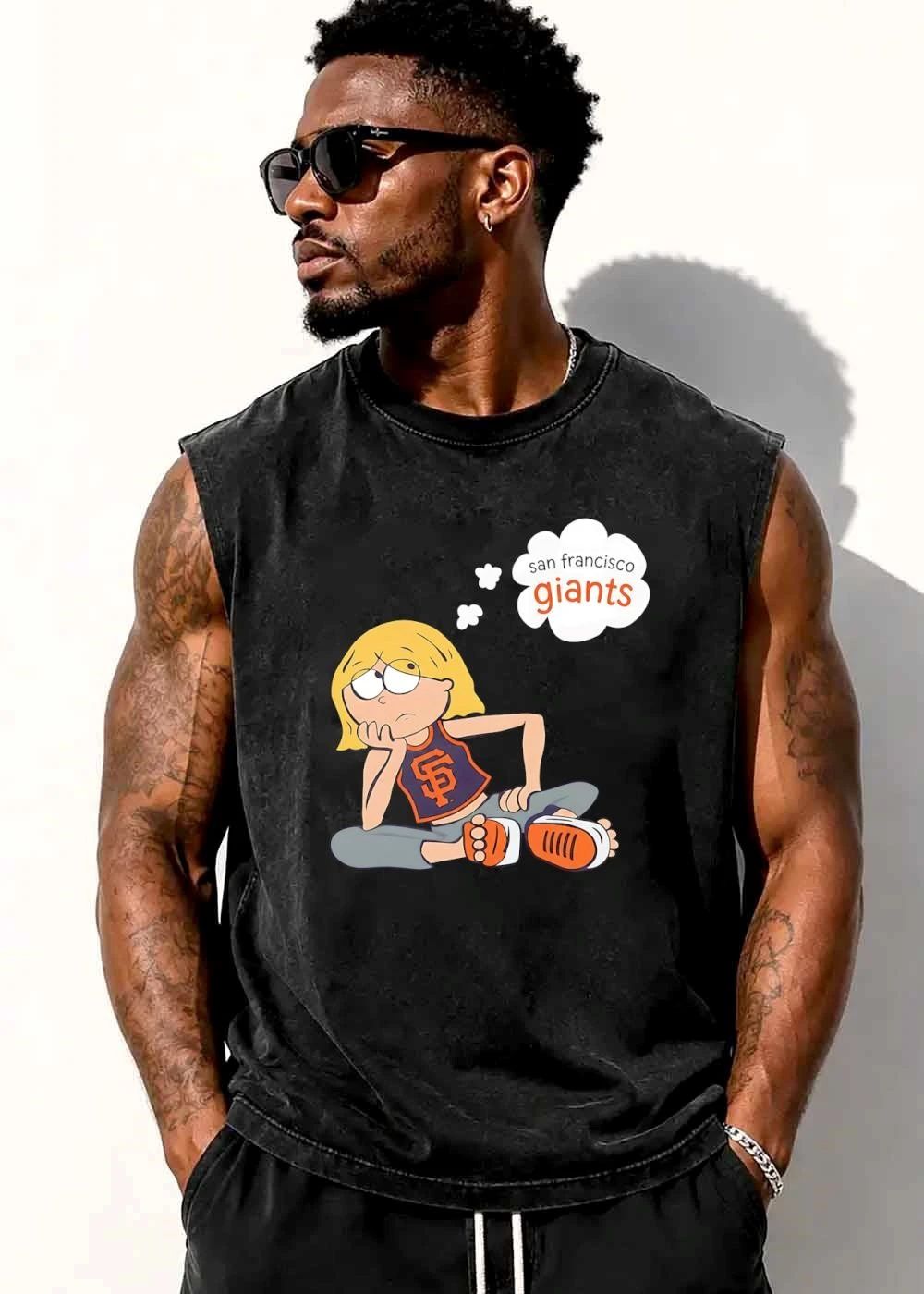 San Francisco Giants MLB Cartoon Blonde Girl Daydreaming Thought Bubble shirt