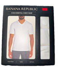 Banana Republic Essential Men's White V-Neck 3-pack shirts size Medium