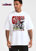 Georgia Bulldogs NCAA Home Of The Cartoon Mascot Running Football Field shirt