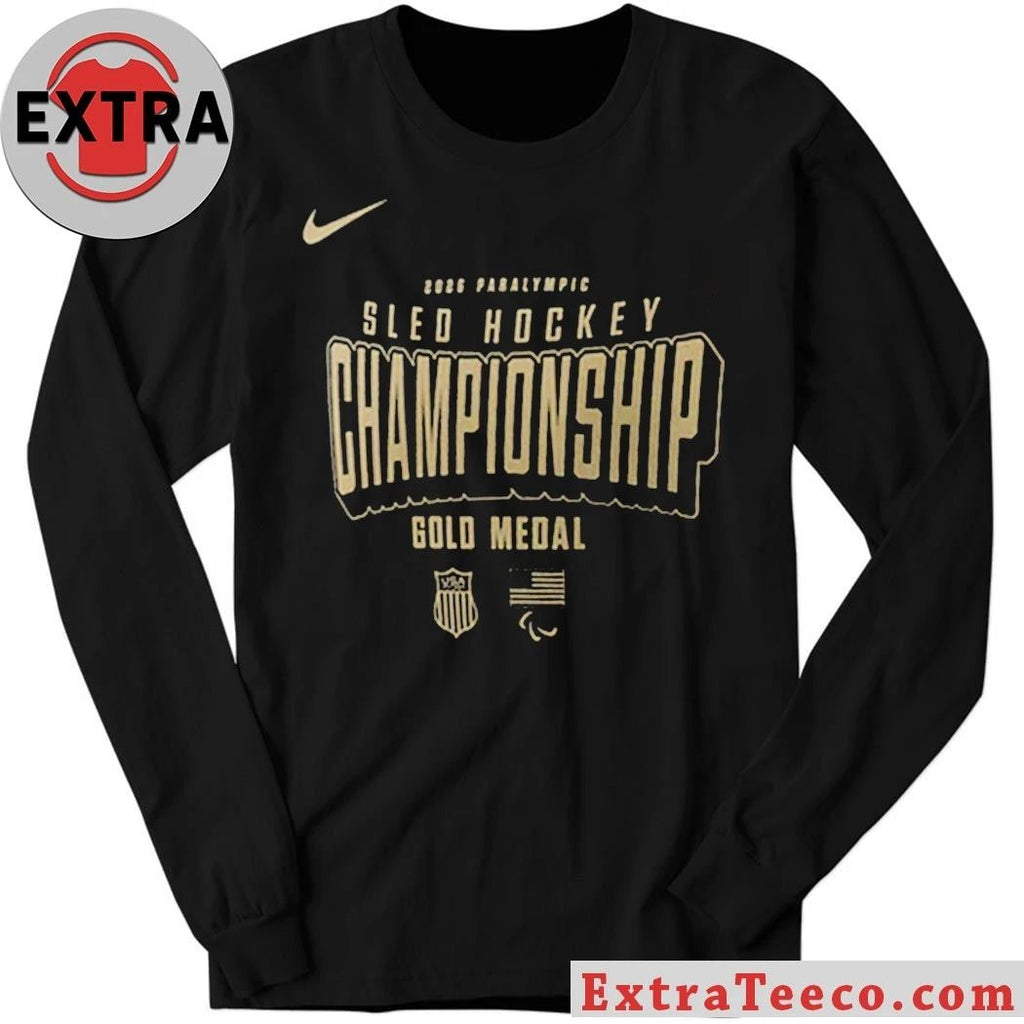 Original 2026 U. S. Paralympic Sled Hockey Team Championship Logo Shirt