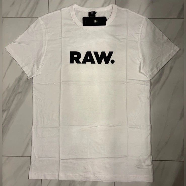 G-Star Raw Men’s Logo T-Shirt White Black New