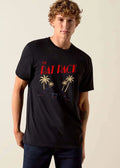 The Rat Pack Palm Trees Black Rats Glowing Red Eyes Distressed shirt