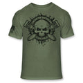 Disc Golf T Shirt - Disc Golfing Golfer Skull USA Flag Soft Blend Shirt - A125