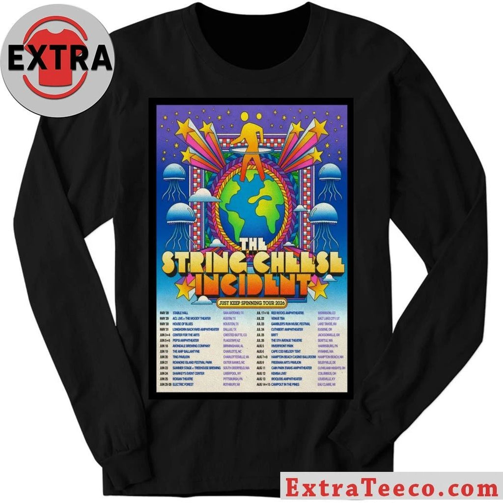 The String Cheese Incident Just Keep Spinning 2026 Shows Poster Shirt