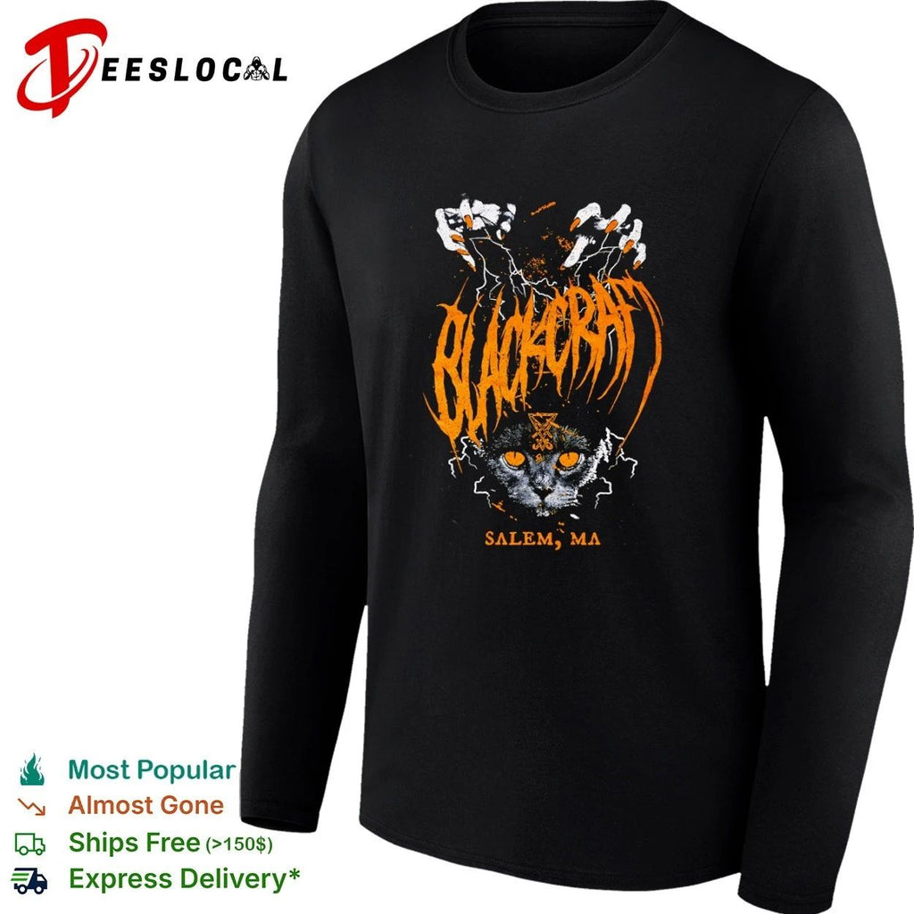 Blackcraft Salem MA Cat Gothic Apparel T-shirt