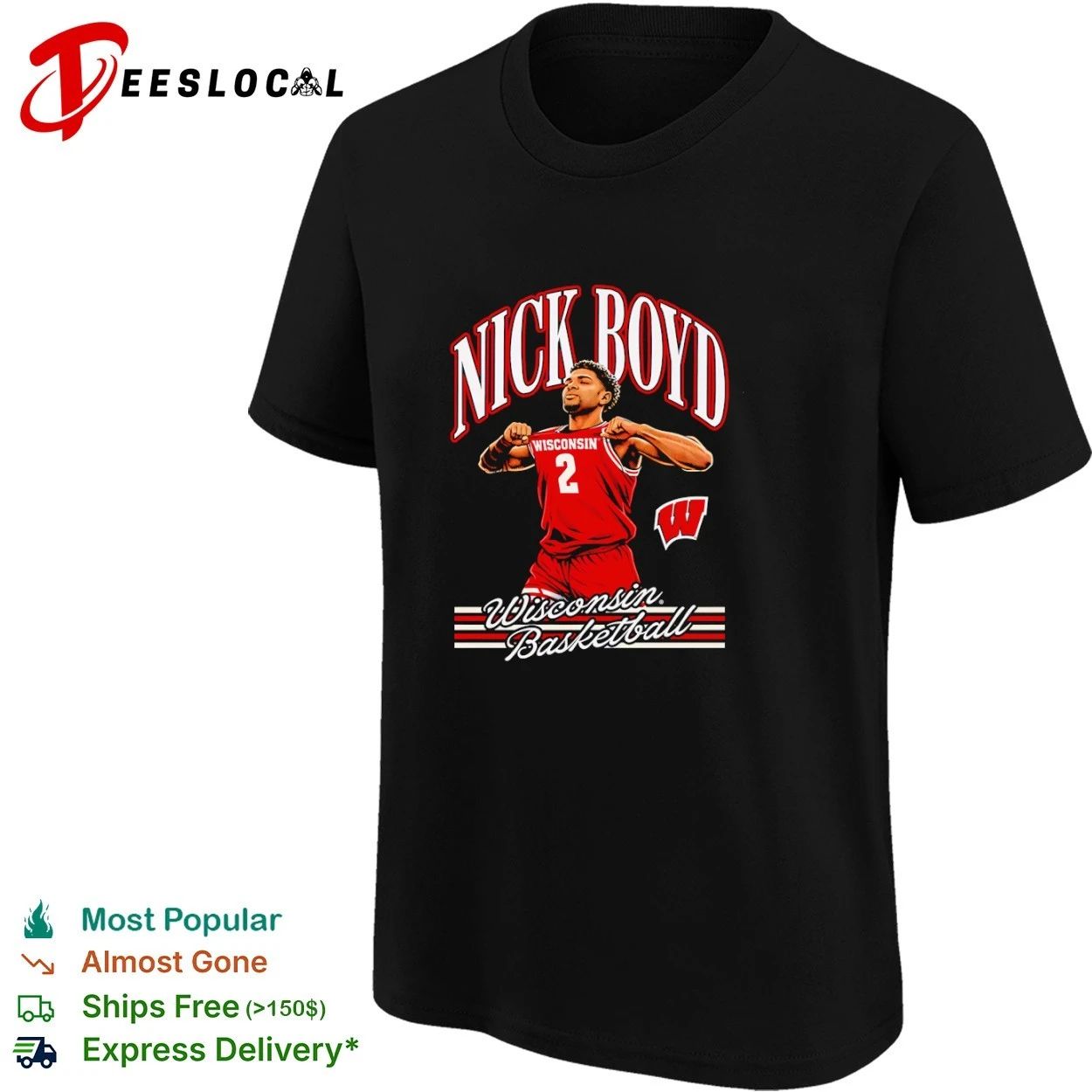 Nick Boyd Wisconsin Badgers Basketball T-shirt