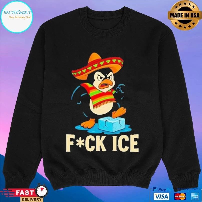 Anti Ice Angry Penguin T-shirts
