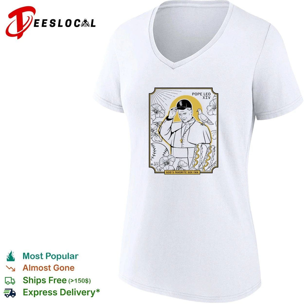 Pope Leo XIV God’s Favorite Sox Fan Baseball T-shirt