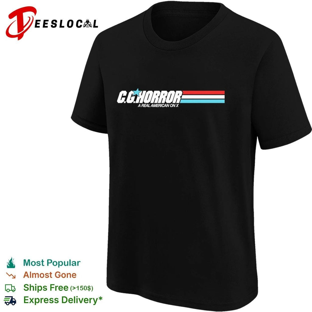 CG Horror a Real American on X GI Joe T-shirt