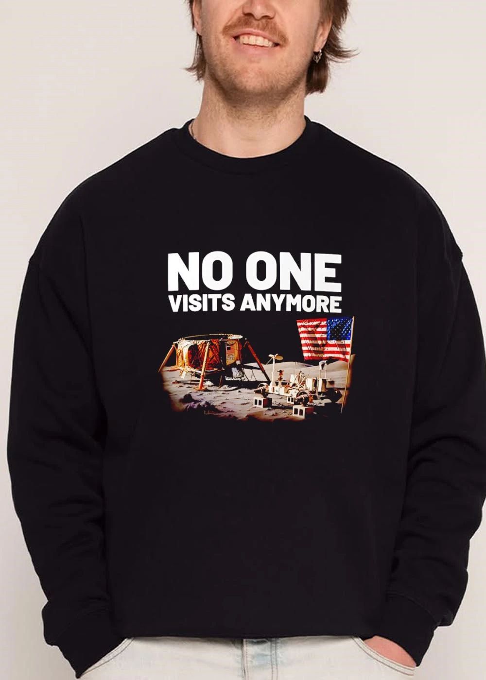 No One Visits Anymore Lunar Rover Cinder Blocks American Flag shirt