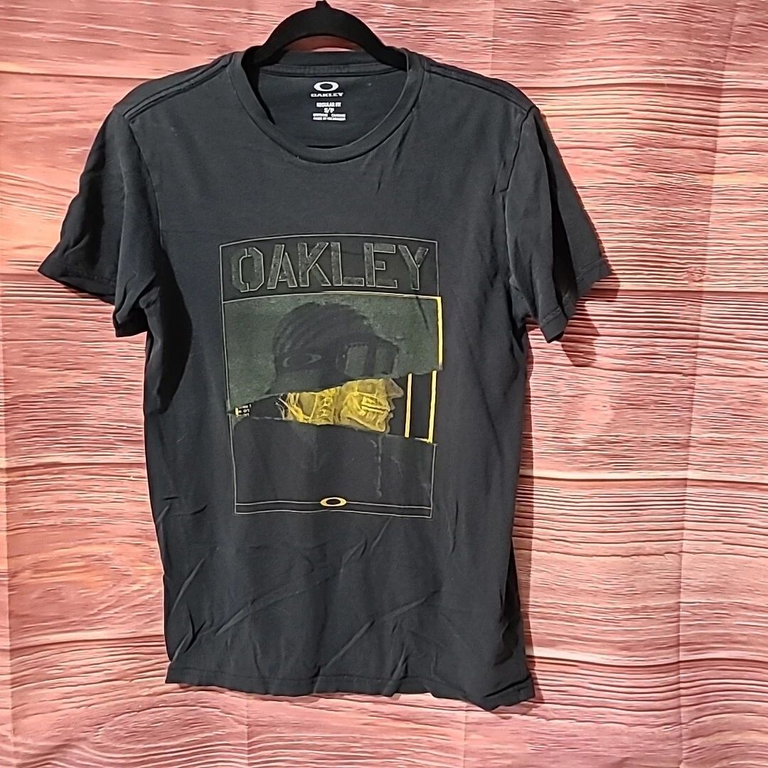 OAKLEY Snowboard X RAY Front Graphic Black T Shirt, Men's Size Small