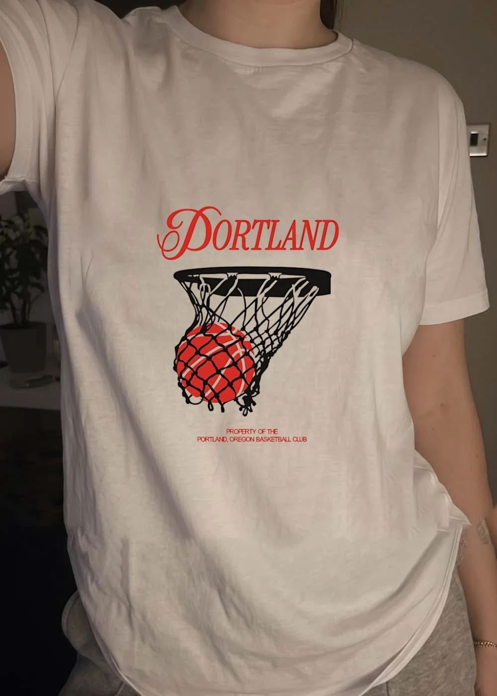 Property of the Portland Oregon Basketball Club Dortland Basketball shirt