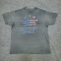 Bowery Supply Co Shirt Men XL Gray California Republic Sheer Stars Short Sleeve