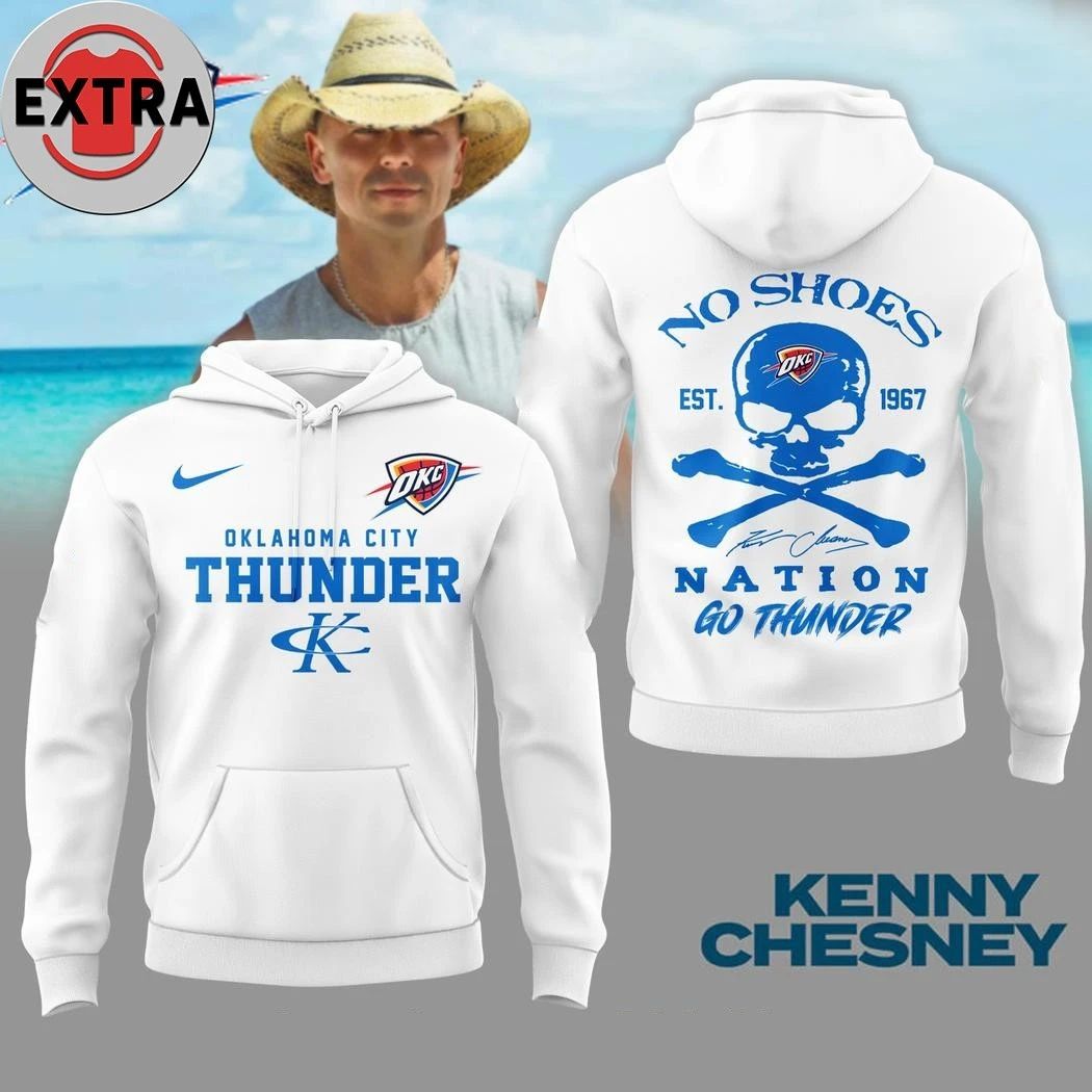 Oklahoma City Thunder x Kenny Chesney No Shoes Nation 2026 Logo Two Sided Shirt